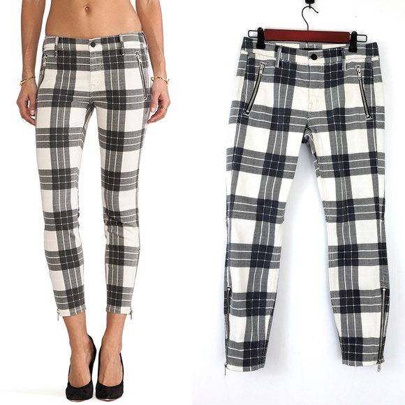 off white checkered pants